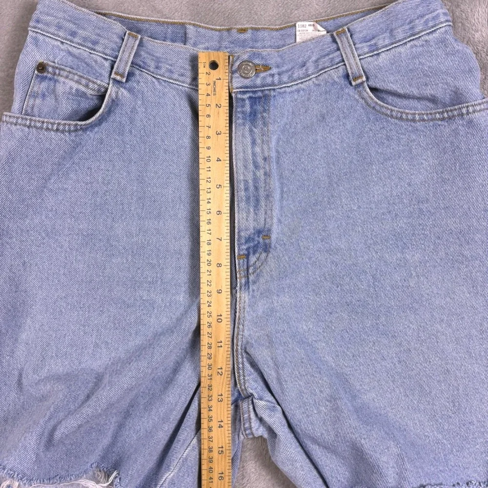 Vintage 90s Gitano Denim Cutoff Shorts Women 16 High Rise 31W Light Wash